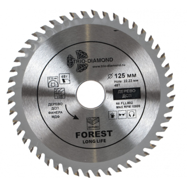 Диск пильный для УШМ 125x48Т 22,23мм  Trio-Diamond FLL802 6977779802002